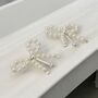 Cream Pearl Bow Earrings, thumbnail 1 of 3