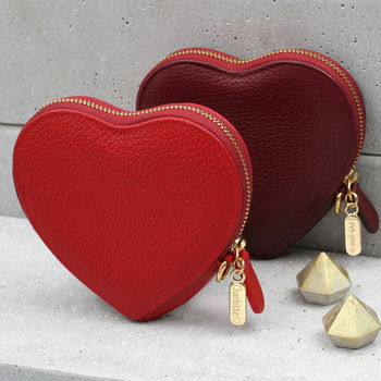 Personalised Luxury Leather Heart Purse, 2 of 12