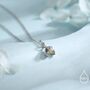 Snowdrop Flower Drop Earrings And Pendant Necklace In Sterling Silver, thumbnail 6 of 12