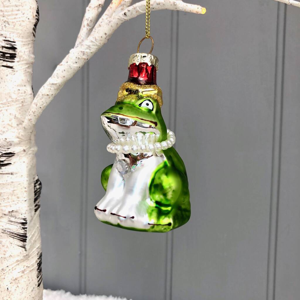 Christmas Frog Glass Bauble By Pink Pineapple Home & Gifts