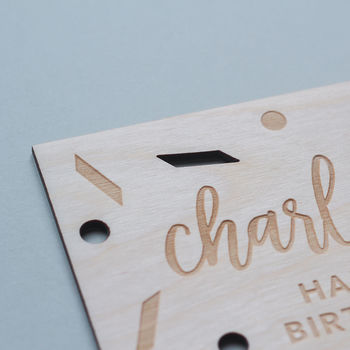 Personalised Wooden Happy Birthday Card, 3 of 4