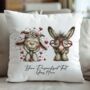 Personalised Whimsical Valentine Anniversary Love Animals Cushion, thumbnail 9 of 11