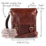 Brown Leather Crossbody Bag With Front Pocket, thumbnail 5 of 5