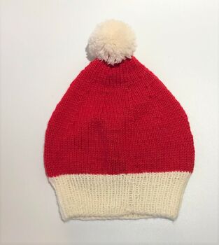 Personalised Knitted Baby Santa Hat, 5 of 5