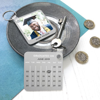Personalised Graduation Photo Calendar Keyring, 4 of 7