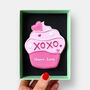 Personalised Love Cupcake Valentine's Letterbox Iced Cookie, thumbnail 1 of 10