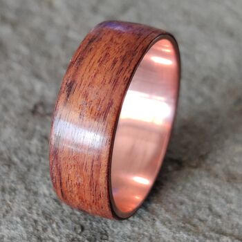 Copper And Santos Rosewood Ring, 5 of 6