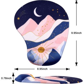 Mountain And Starry Sky Mouse Mat Wrist Rest, 3 of 8