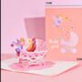 Pop Up 3D Newborn Baby Girl Card, thumbnail 3 of 3