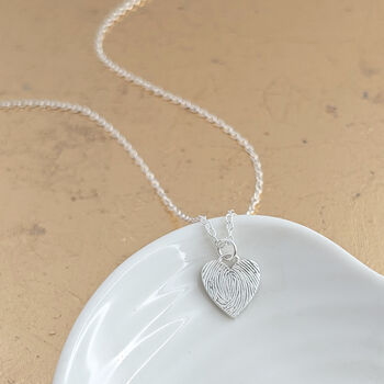 Dainty Heart Fingerprint Charm, 3 of 5