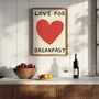 Love For Breakfast Art Print, thumbnail 2 of 4