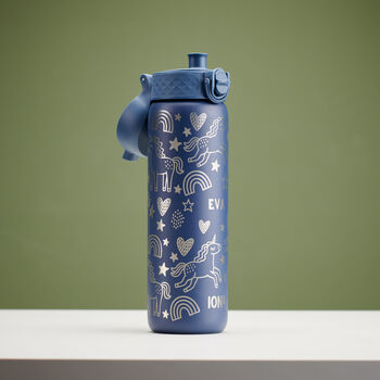 Personalised Unicorn Children's School Ion8 Water Bottle, 3 of 9