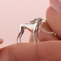 Personalised Greyhound Sterling Silver Necklace, thumbnail 2 of 10