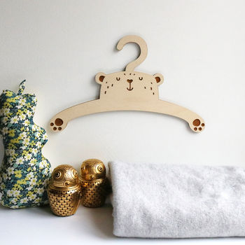 Personalised Childrens Coat Hanger With Bear Design, 6 of 8