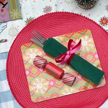 Pack Of Four Vibrant Christmas Placemats, 12 of 12