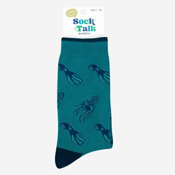 Men's Squid And Octopus Bamboo Socks, 3 of 4