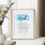Personalised Christmas Poem Print For Dad | Sentimental Verse Gift, Our Dad Or My Dad, thumbnail 2 of 10