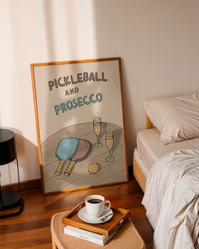 Pickleball And Prosecco Print, 4 of 9