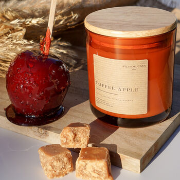 Toffee Apple Candle With Wooden Lid Large, 2 of 2