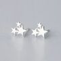 30th Birthday Sterling Silver Three Star Stud Earrings, thumbnail 2 of 6