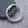 Bead Effect Textured Silver Colour Bracelet, thumbnail 1 of 3