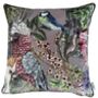 Wild Captivity Birds And Bird Cages Cushion With Flowers In Luxury Velvet On Dusty Pink, thumbnail 6 of 10