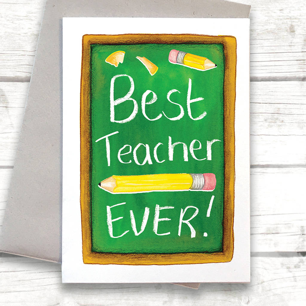 Best Teacher Ever Thank You Card By Alexia Claire