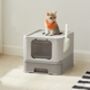 Hidden Cat Litter Box For Large Cats Anti Leaking, thumbnail 3 of 12