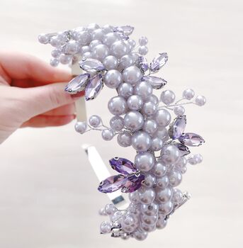 Lilac Pearl Occasion Hairband, 4 of 4