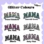 Custom Organic Cotton Glitter 'Mama' Varsity Hoodie, thumbnail 2 of 6