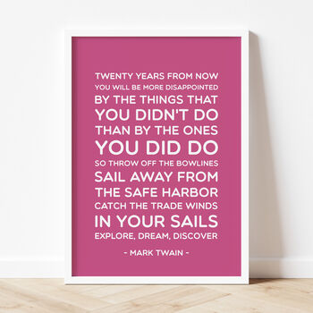 'Explore, Dream, Discover' Inspirational Quote Print, 9 of 9