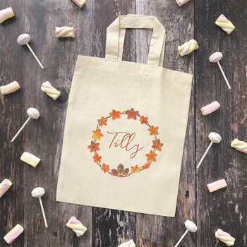 Personalised Autumn Wreath Party Bag, 2 of 4