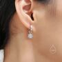 Sun And Moon Face Hoop Earrings In Sterling Silver, thumbnail 3 of 12