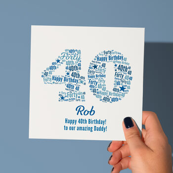 Blue Star Personalised Birthday Card – Any Age, 9 of 12