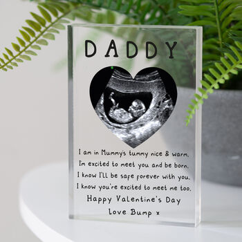 Personalised Daddy To Be Baby Scan Photo Block, 2 of 2