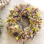 Dried Flower Wreath With Yellow And Pink, thumbnail 1 of 5