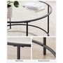 Round Coffee Table Glass Table With Steel Frame, thumbnail 7 of 11
