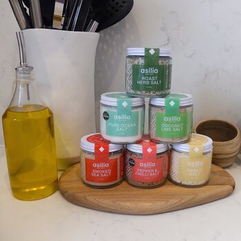 Gourmet Six Jar Salt Bundle| Gift For Cooks | Luxurious Collection Of Flavoured Salts For Every Meal, 2 of 10