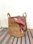 Extra Large Round Jute Storage Basket, thumbnail 1 of 5