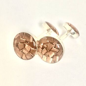 Silver And Copper Cufflinks, 3 of 7