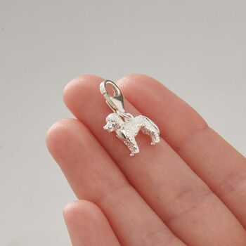 Labradoodle Silver Dog Charm, 3 of 12