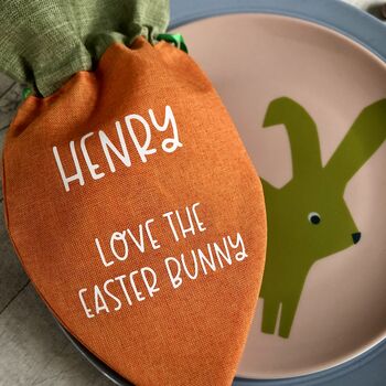 Children's From Easter Bunny Personalised Carrot Bag, 3 of 4
