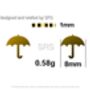 Sterling Silver Umbrella Stud Earrings, thumbnail 6 of 12