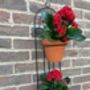 Wall Plant Pot Hanger 70cm Black Metal Garden Wall Planter Holder Bracket, thumbnail 5 of 10