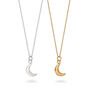 Moon Charm Necklace Gold Vermeil, thumbnail 2 of 8
