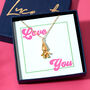 Retro Gold Plated Valentines Troll Doll Necklace, thumbnail 2 of 8