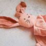 Organic Cotton Muslin Bunny Comforter, thumbnail 2 of 7