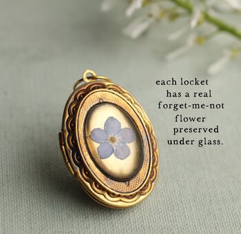 Victorian Forget Me Not Locket, 5 of 8