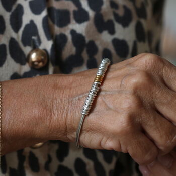 Silver Milestone Cuff Bangle, 2 of 6