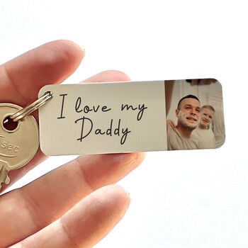 Personalised Metal Photo Father's Day Keyring, 2 of 5